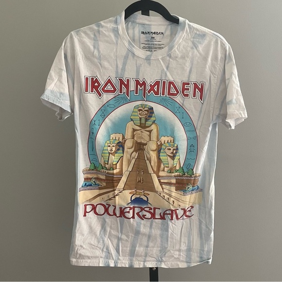 Iron Maiden Blue Tie Dye T-Shirt with Eddie Print Size Small - Picture 1 of 3